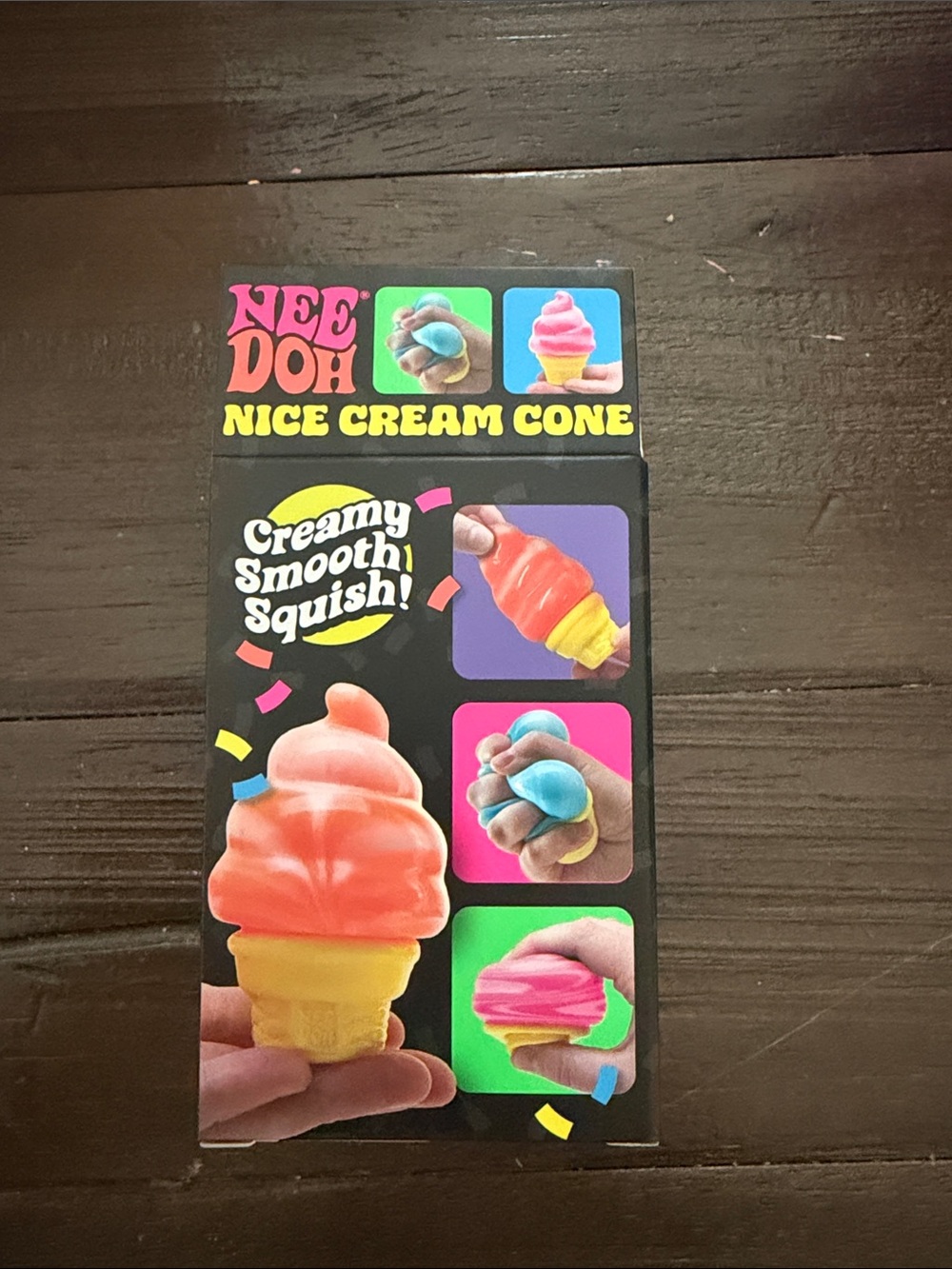 Nee Doh Nice Cream Cone Squishy Toy - Pink - Picture 3 of 6